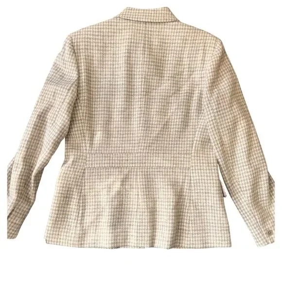 Lauren Ralph Lauren 100% Wool Houndstooth Blazer Jacket 8P NWT Vintage Classic - Picture 9 of 9